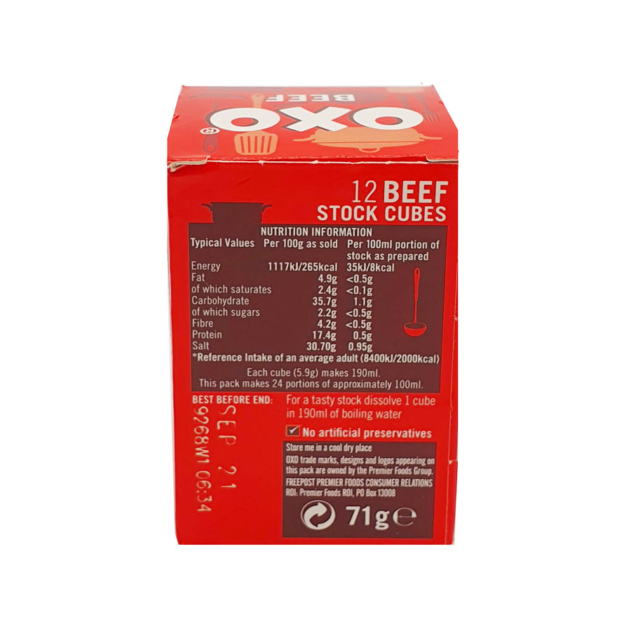 OXO Cook's Mate 12 Beef Flavour Stock Cubes 71g – Shi Eurasia